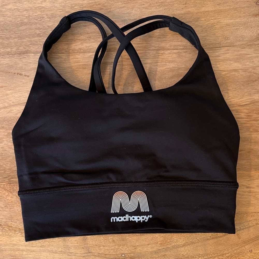Lululemon & Madhappy Collection Black Logo Sports Bra